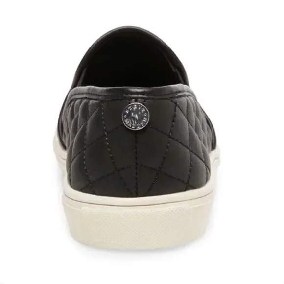 Steve Madden Leather Quilted Sneakers - Ecentrcq Slip Ons Shoes​​​ - Picture 4 of 13